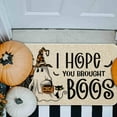 thumbnail image 4 of BOOHIT Halloween Door Mat 31x19 Inch Indoor Outdoor Entrance Floor Home Decoration (Pumpkin Head Spooky), 4 of 7