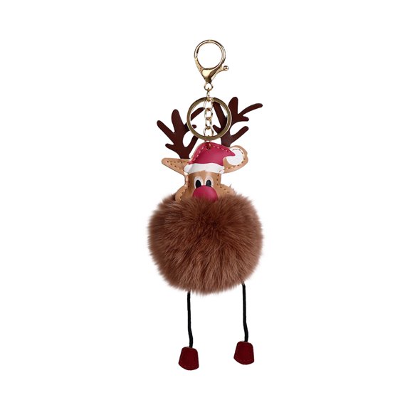 Valentine's Day Gifts for Woman Christmas Keychain Backpack Decoration Plush Toy Pendant Key Chain Doll Keyring Ball Pendant Exquisite Keychain Decoration Multicolor