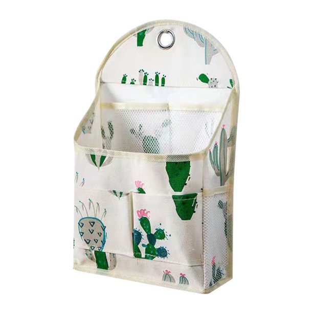2 bolsas de almacenamiento de pared, organizador de armario de pared impermeable para puerta con 3 bolsillos, elegantes bolsillos colgantes de lino de algodón para dormitorio, baño, mesa (triángulo a JAMW Sencillez