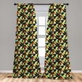 thumbnail image 5 of Ambesonne Colorful Curtains, Triangles Futuristic, Pair of 28"x63", Multicolor, 5 of 5