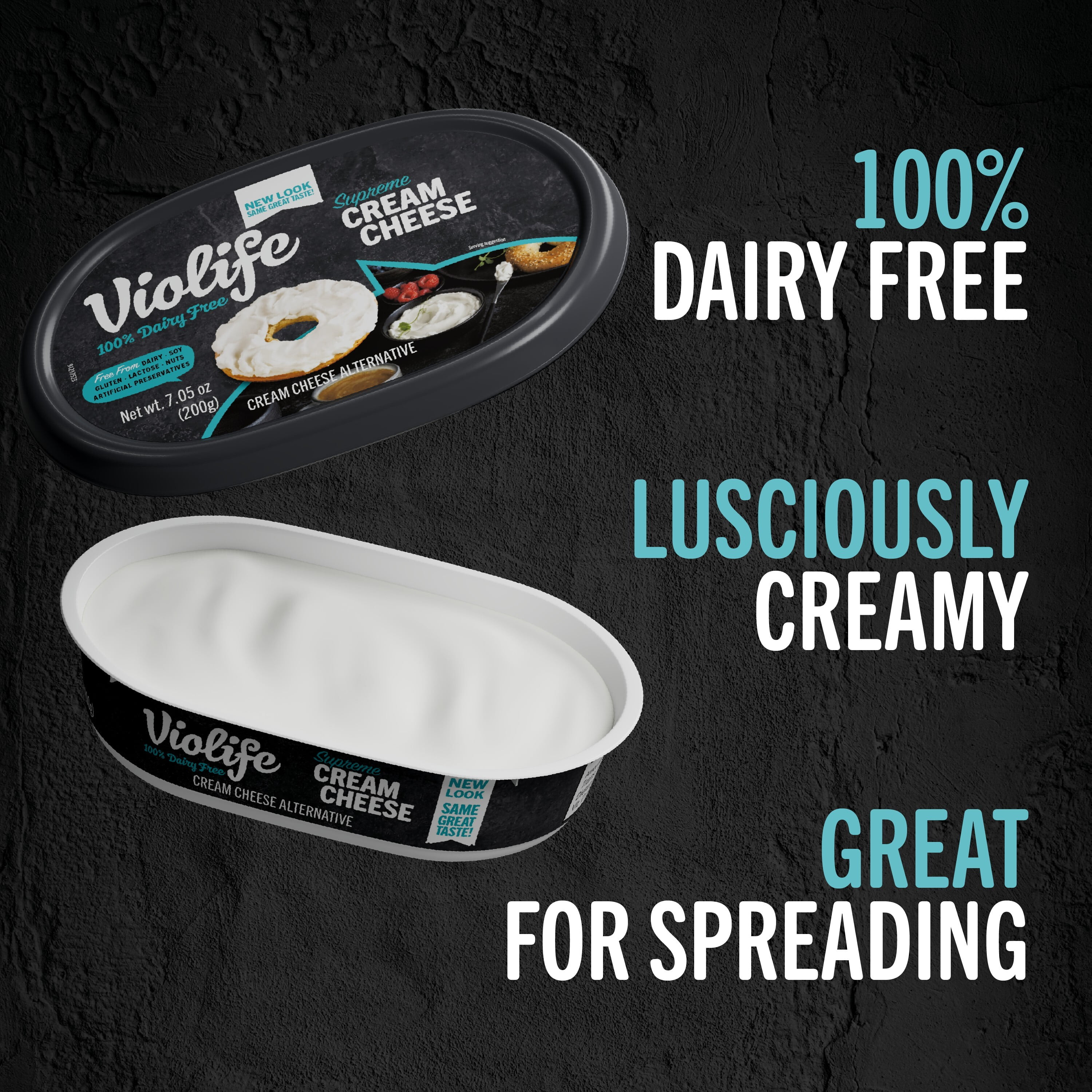 Violife Dairy-Free Vegan Cream Cheese Original 7.05 oz Tub