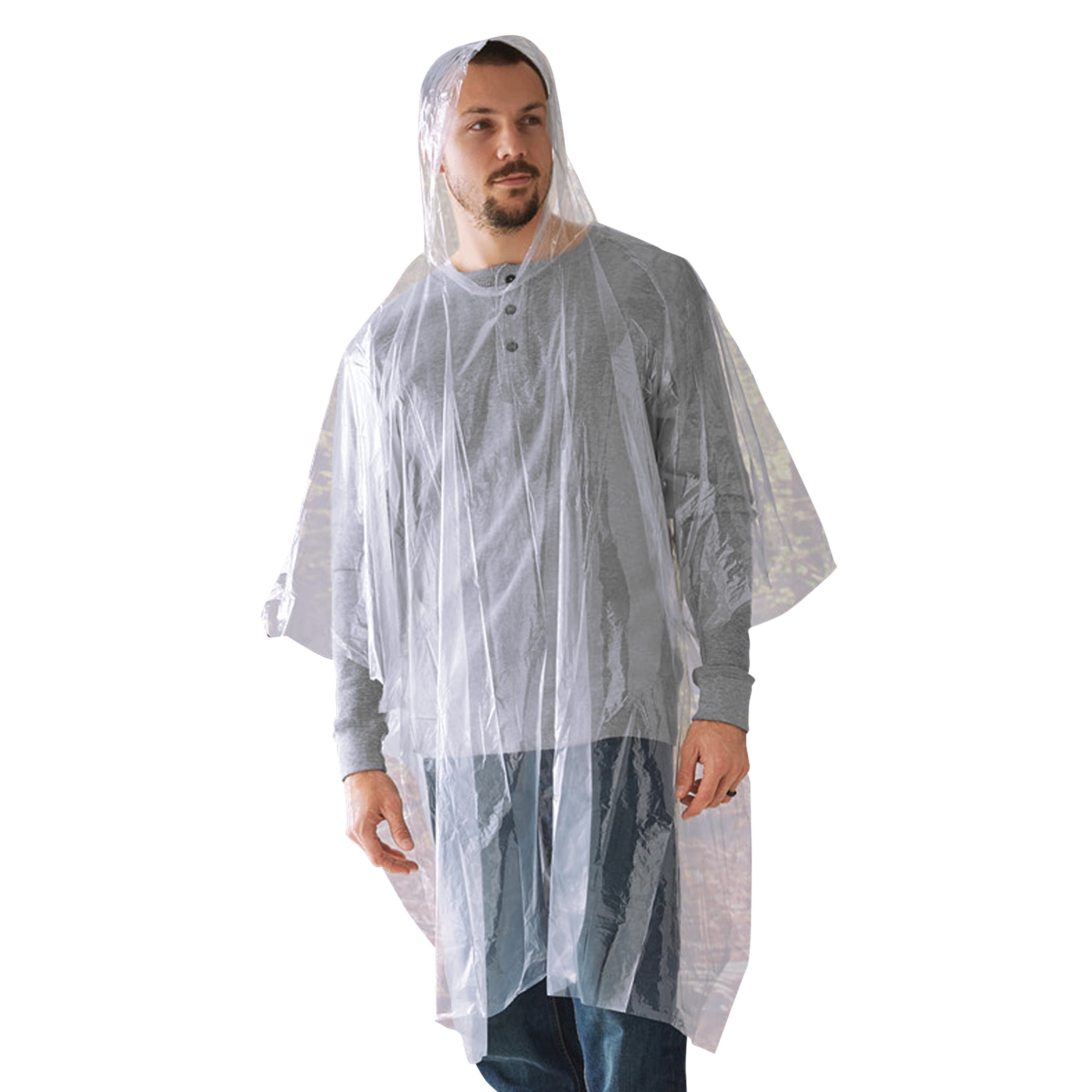 Ozark Trail 3 Pack LIGHT PONCHO Disposable Clear Raincoat Rain Wear Emergency 