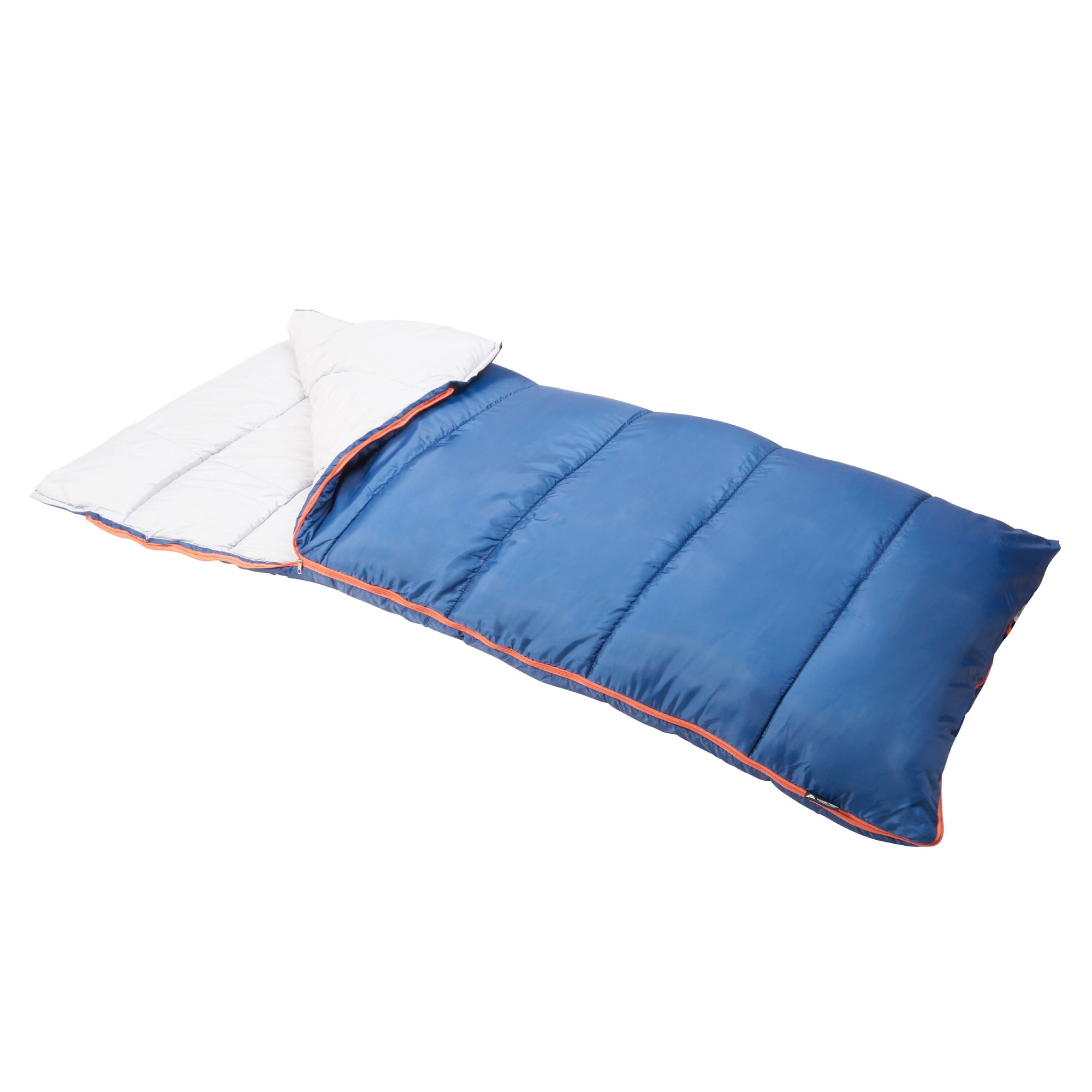 Ozark Trail Rectangular Sleeping Bag, 35°F, 33 in x 77 in, Blue