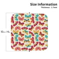 thumbnail image 3 of Gaeub Colorful Butterflies Print 6 Pcs Leather Coasters for Drinks ,Drink Coasters Sets,Drink Table Cup Coasters for Living Room Kitchen Coffee Decor,Square, 3 of 7