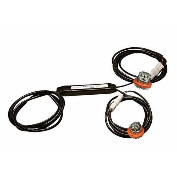 Ecco Electronic Warning Light 9021AA Hide-A-LED; 1-1/2 Inch Diameter x 1.1 Inch Height; Dual Head Concealed Directional LED; Flange/Pop-In 1 Inch Hole Mount; 4 LED; Amber LED/Lens; 16 Flash Patterns