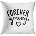 thumbnail image 1 of EREHome Beach Forever Young Lettering Summer with Brush Modern Ink Calligraphy for Save The Date Throw Pillowcase Cover Cushion Case Home Decor 20x20 inch, 1 of 1