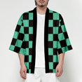 thumbnail image 3 of Anime Demon Slayer Kimetsu no Yaiba Kamado Nezuko Capa Cosplay Disfraz 3/4 Manga Tops Camisetas Kimono Haori Bata Chamarrapangjing, 3 of 4