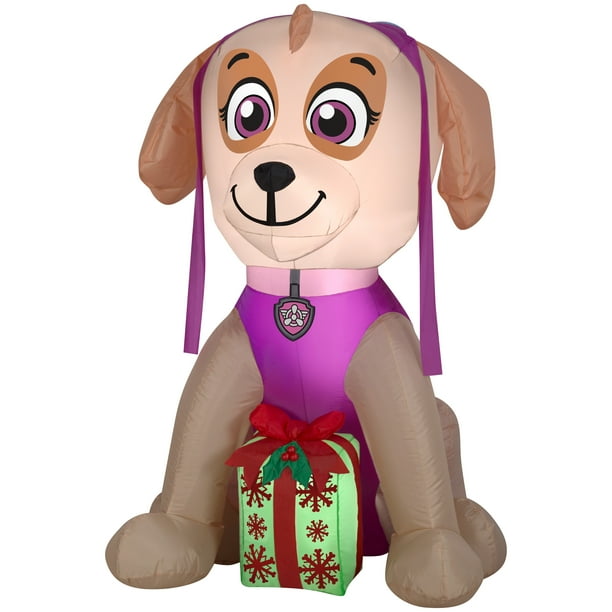 Airblown Inflatable Paw Patrol Skye w/Present 5ft tall by Gemmy