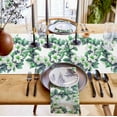 thumbnail image 3 of Table Runner White Green Gardenias Wreath Table Decoration for Kitchen Dinning Floral Leaf Table Decoration for Indoor Outdoor Party Wedding Decor 13x72inch, 3 of 7