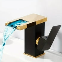 Black Gold LED Bathroom Sink Faucet 1 Hole Basin Vanity Mixer Taps Single Handle