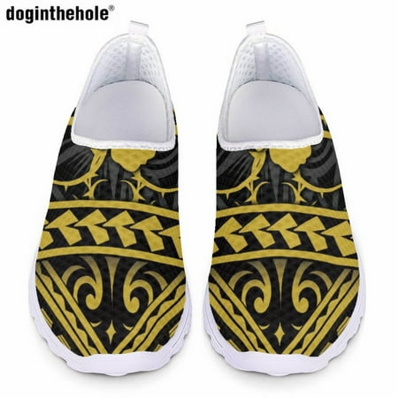 

Fashion Polynesian Print Women s Casual Flat Shoes Summer Comfortable Breathable Mesh Sneakers Light Nursing Shoes