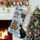 thumbnail image 1 of Bebé Jefe 3 Tema: Calcetines de Navidad, fino lino blanco para colgar en escaleras y chimenea, decoración navideña para el hogar, regalo de Navidad. 45cm × 32cm, 1 of 5