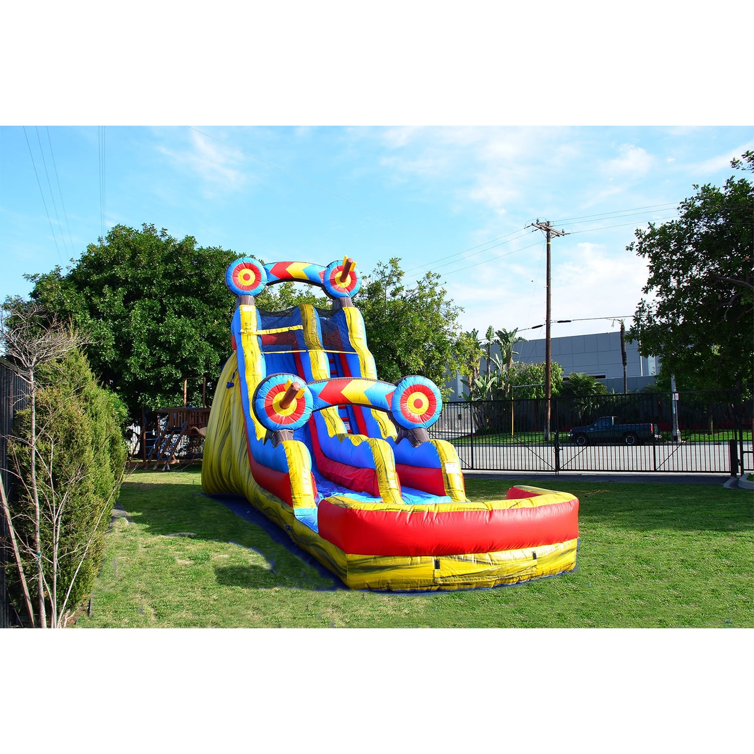 JumpOrange 19' Target Commercial Inflatable Water Slide with Pool (with Blower)