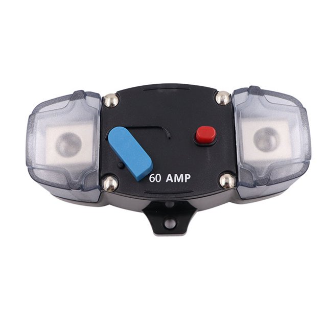 Decodeary Plastic Circuit Breaker Professional Resettable Overload Protective Automotive Ship Truck Speaker Accessories 60A 1Set