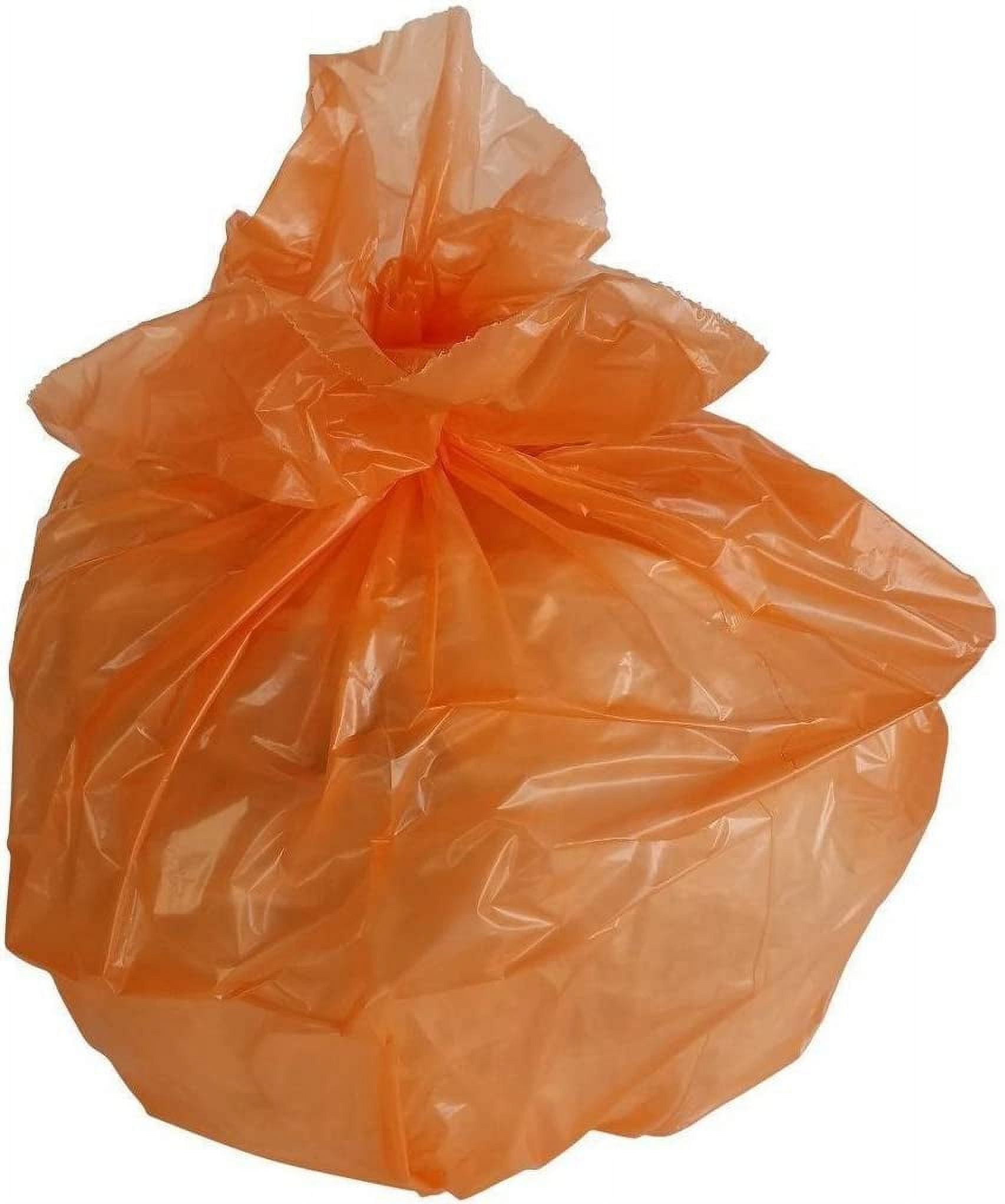 PlasticMill 42 Gallon, Orange, 3 MIL, 33x48, 50 Bags/Case, Ultra Heavy Duty, Garbage Bags / Trash Can Liners / Contractor Bags.