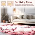 thumbnail image 2 of Ultra Soft Area Rug, Rustic Springtime Floral Charm, Non Slip, Stain Resistant, Washable Area Rugs for Living Room, Bedroom(Pink, 4X6), 2 of 8