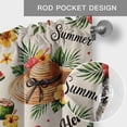 thumbnail image 6 of Summer Beach Farmhouse Short Window Curtain Valances, Straw Hat Coconut Watermelon Tropical Rod Pocket Kitchen Valances for Living Room Bedroom Bathroom Cafe 54" x 18", 6 of 8