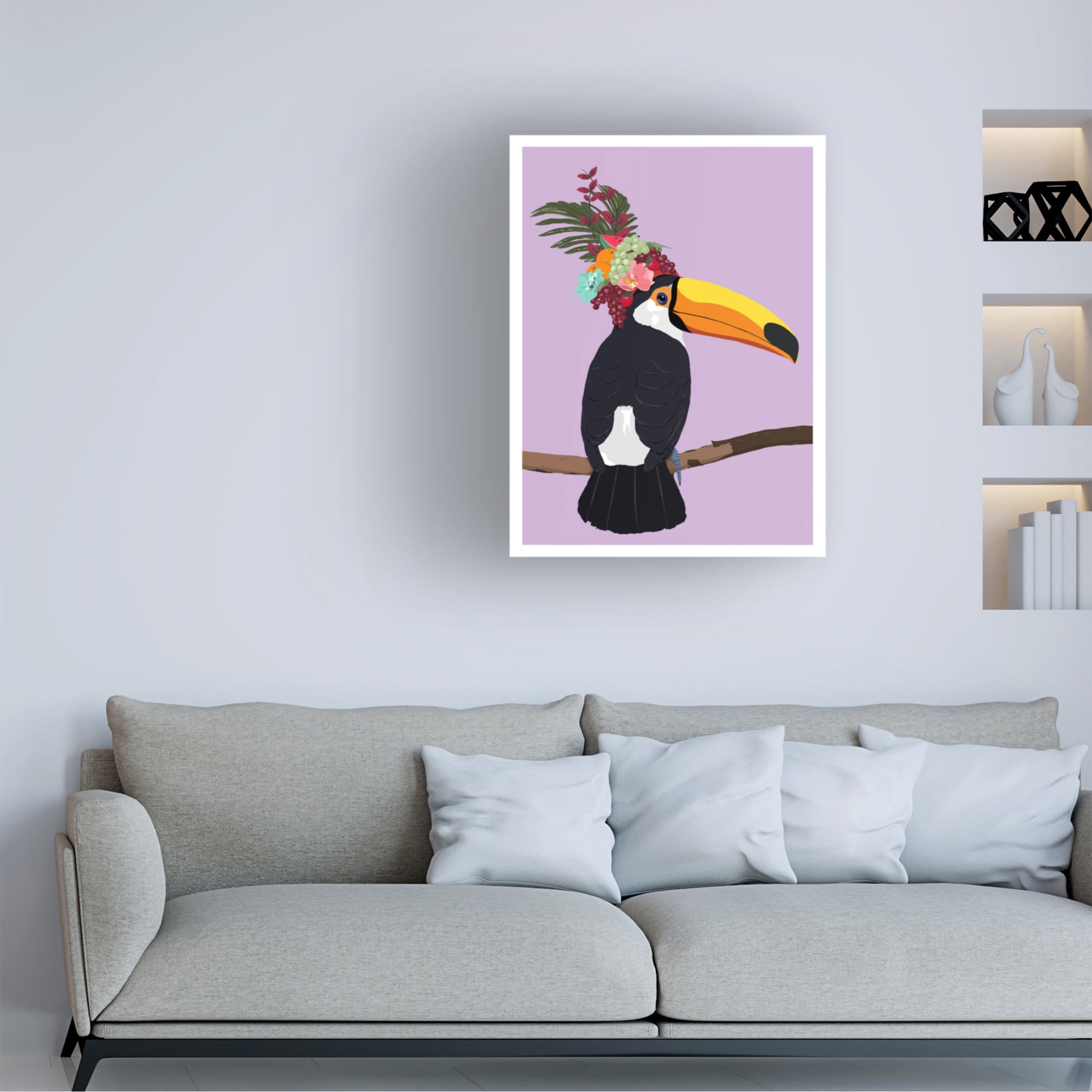Canvas Wall Art - Bykammille 'Toucan' Wall Art for Living Room, Bedroom, or Office Décor by Trademark Fine Art - 24 x 32 Inches