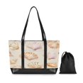thumbnail image 7 of FORMRS Canvas Laptop Tote Bag for Women with 15.6" Computer Compartments Shoulder Handbag, Pink Seashell, 7 of 7