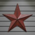 thumbnail image 2 of CWI Gifts Metal Barn Star - 24" Galvanized Hanging Star - Farmhouse Wall Decor - Burgundy - 1, 2 of 5