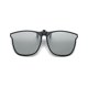 thumbnail image 1 of Gafas de sol grises con clip polarizadas para adultos con cara grande y redonda negra con montura negra de verano, 1 of 6