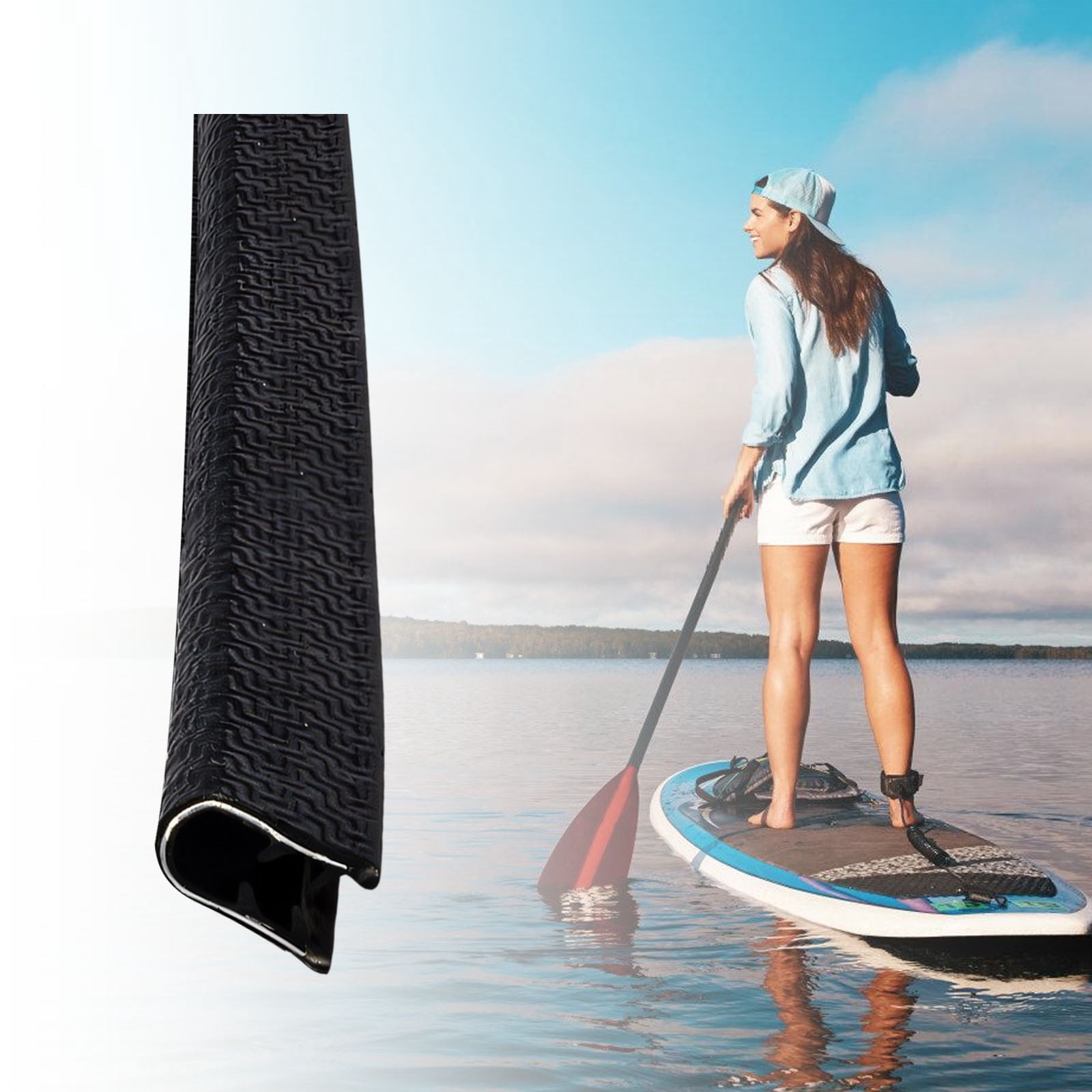 Flexible Kayak Paddle 1 Meter Long With Iron Reinforcement Prevents Scratches On Carbon