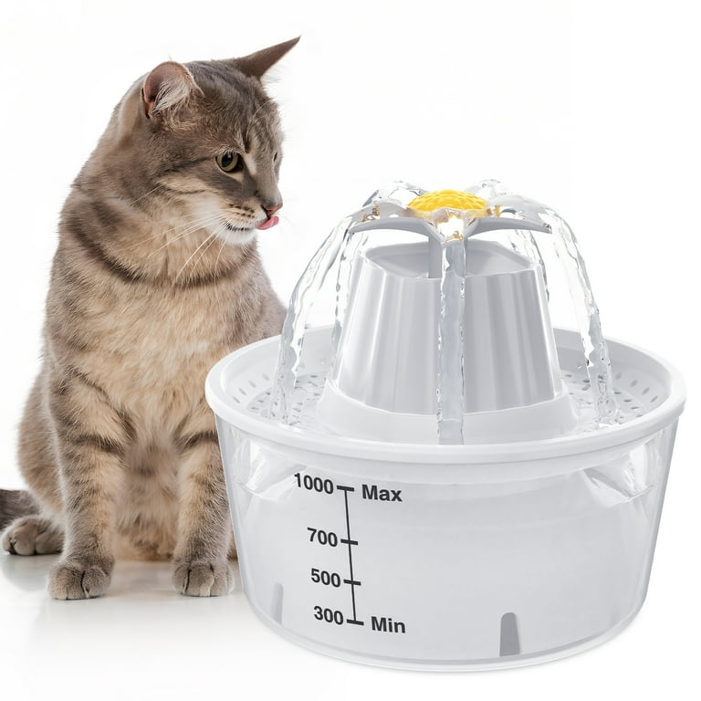MASBRILL Pet Water Fountain, 1000ml Indoor Cat and Dog Water