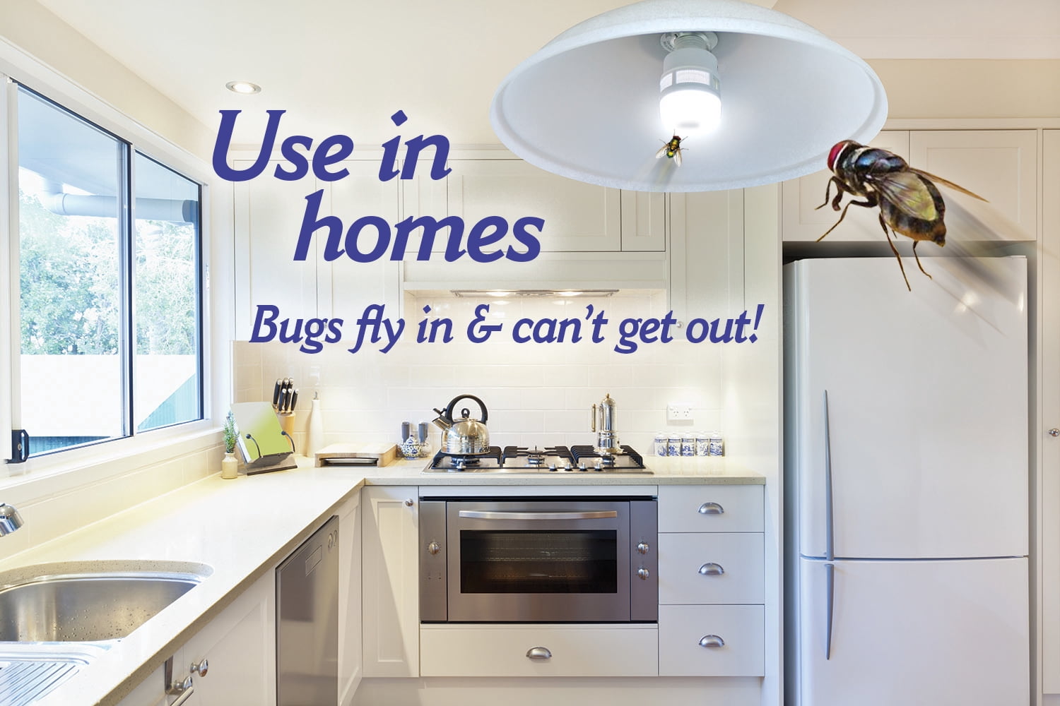 CLEANRTH FLYLIGHT™ | 75-watt DAYLIGHT LED Light Bulb that Vacuums & Traps Flying Bugs to Create Insect Fly Control