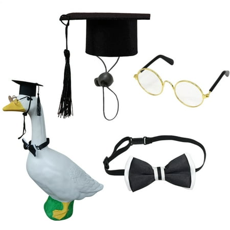 AITOCO Duck Graduation Costume Lawn Duck Statue Clothes Grad Cute College Hat Bow Glasses Lawn Art Decoration Decorative Supplies For Indoor Outdoor useful AITOCO Duck Graduation Costume Lawn Duck Statue Clothes Grad Cute College Hat Bow Glasses Lawn Art Decoration Decorative Supplies For Indoor Outdoor useful