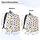 thumbnail image 2 of Disketp Ladybugs And Flowers print Canvas Backpack Lightweight Travel Daypack Student Rucksack Laptop Backpack-Small, 2 of 5