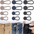 thumbnail image 1 of 12 Uds Botones de Extensores de Banda de Cintura Desmontables, Expansores de Cintura Conectores de Hebillas Sin Coser Pantalones Redondos Fernando Extensores de pantalones, 1 of 8