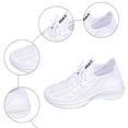 thumbnail image 5 of Rokment Womens Running Tennis Shoes Breathable Mesh Lace up Athletic Memory Foam Walking Trainners Comfortable Casual Fitness Golf Non Slip Work Fashion Sneakers White Size 7.5, 5 of 7