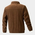 thumbnail image 4 of CHEEREAM Men's Corduroy Trucker Jacket Full Zip Up Lapel Fleece Sherpa Lined Oversized Coats Warm Winter Outdoor Thicken Outwear Coffee XL, 4 of 4