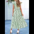 thumbnail image 4 of Vestido Midi Estampado con Escote en V, Mangas Plisadas y Volantes, Imagen 6 XXL, 4 of 7