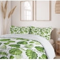 thumbnail image 6 of Ambesonne Leaf Duvet Cover Set, Swirls Palm Banana Trees, 2-Calking, Pale Green, 6 of 7