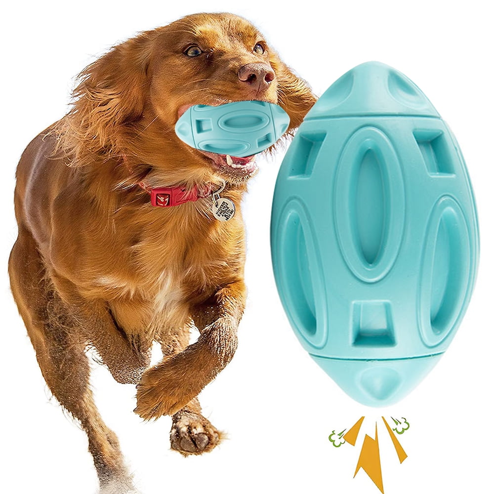 LNKOO Squeaky Dog Toys for Aggressive Chewers Rubber Interactive Puppy