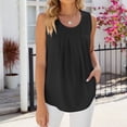thumbnail image 2 of Sngxgn Womens Tank Tops V Neck Casual Sleeveless Camisole Blouses Summer Basic Tank Shirt(Black,S), 2 of 6