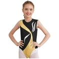 thumbnail image 3 of inlzdz Kids Girls Sparkle Gymnastic Leotard Outfits with Shorts Dance Bodysuit Swimwear Set 4-16Year Black 6, 3 of 7