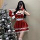 thumbnail image 1 of Venta caliente de ropa navideña, vestido de mucama navideña para adultos, vestido navideño rojo sexy de viento puro, traje, 1 of 5