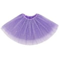 thumbnail image 4 of Women's Classic Elastic, 3-Layered Tulle Tutu Skirt,Purple Sequin, 4 of 4