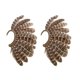 thumbnail image 1 of 2Pcs Unisex Big Feather Ear Cuff Non Piercing Gold Clip on Earrings, 1 of 5