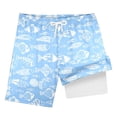 thumbnail image 4 of Boys Swim Trunks Compression Liner Swim Shorts Quick Dry Bathing Suit with Boxer Brief Swimwear, 4 of 4