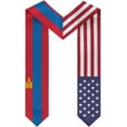 thumbnail image 2 of Mongolia Mix United States Flag Graduation Stole Sash For Study Aboard International Students, 2 of 9