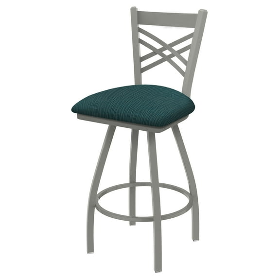 XL 820 Contessa 36" Swivel Extra Tall Bar Stool with Anodized Nickel Finish and Graph Tidal Seat