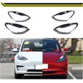 thumbnail image 3 of Car Headlamp Auto Light Case Transparent Lampshade Lamp Shell Headlight Lens Cover Compatible For Tesla Model 3 / Y 2019 2020 2021 2022(Without Lens Right), 3 of 7