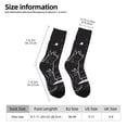 thumbnail image 2 of Daiia Star Gazing Cat Illustration Print Crew Socks – Soft Breathable Long Socks for Men & Women, Moisture-Wicking & Comfortable Daily Wear Socks, One-Size Fits Most (US 5-11), 2 of 6
