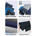 thumbnail image 5 of Men's comfortable boxer briefs, 4-pack, solid colors for everyday wear, casual style, highly elastic, super comfortable and soft, moisture-wicking and breathable, non-rolling edges - KJFISTMU, 5 of 9