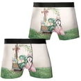 thumbnail image 3 of Easter Egg Siberian Husky Bunny Ear Welcome Spring Truck All Over Print Boxer Briefs Underwear for Men Dad Husky Dog Lover Gifts - 12002, 3 of 6