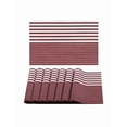 thumbnail image 1 of Mantel Xtellar Individual Lavable Antideslizante 8 Piezas Color Rojo Raya, 1 of 4