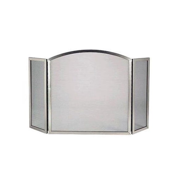 Dagan S702 3 Fold Center Arched Screen, Satin Nickel
